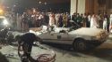 سقوط اجزاء من كوبري المنصور الجديد في مكة المكرمة فوق السيار